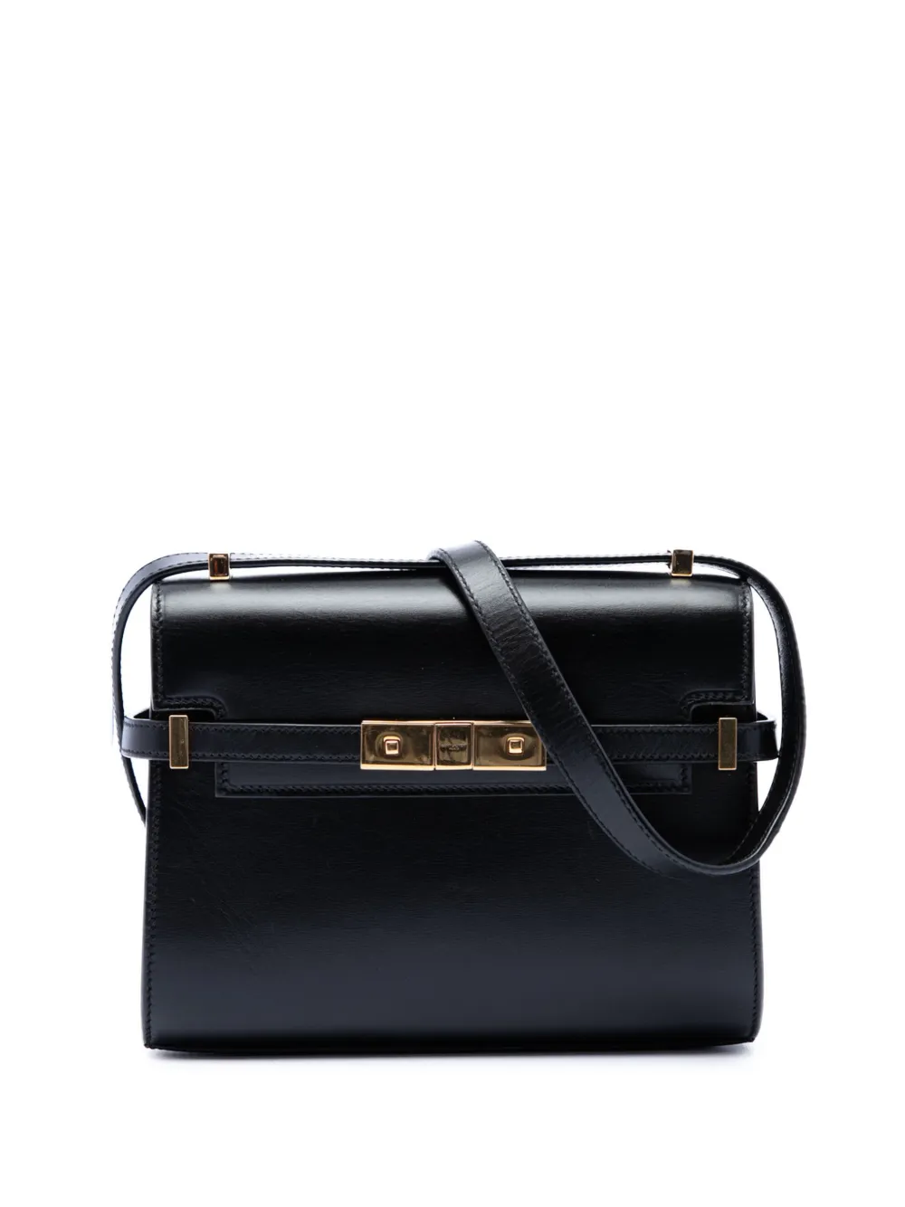 Saint Laurent Pre-Owned 2023 Mini Smooth Calfskin Manhattan crossbody bag - Nero