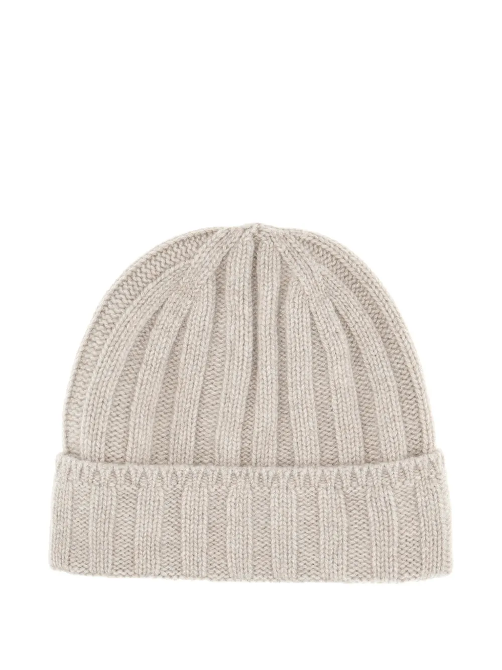 Vanisè Chalk ribbed-knit beanie hat - Toni neutri