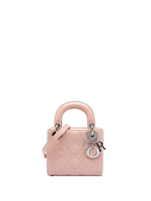 Christian Dior Pre-Owned 2017 Mini Patent Cannage Lady Dior satchel