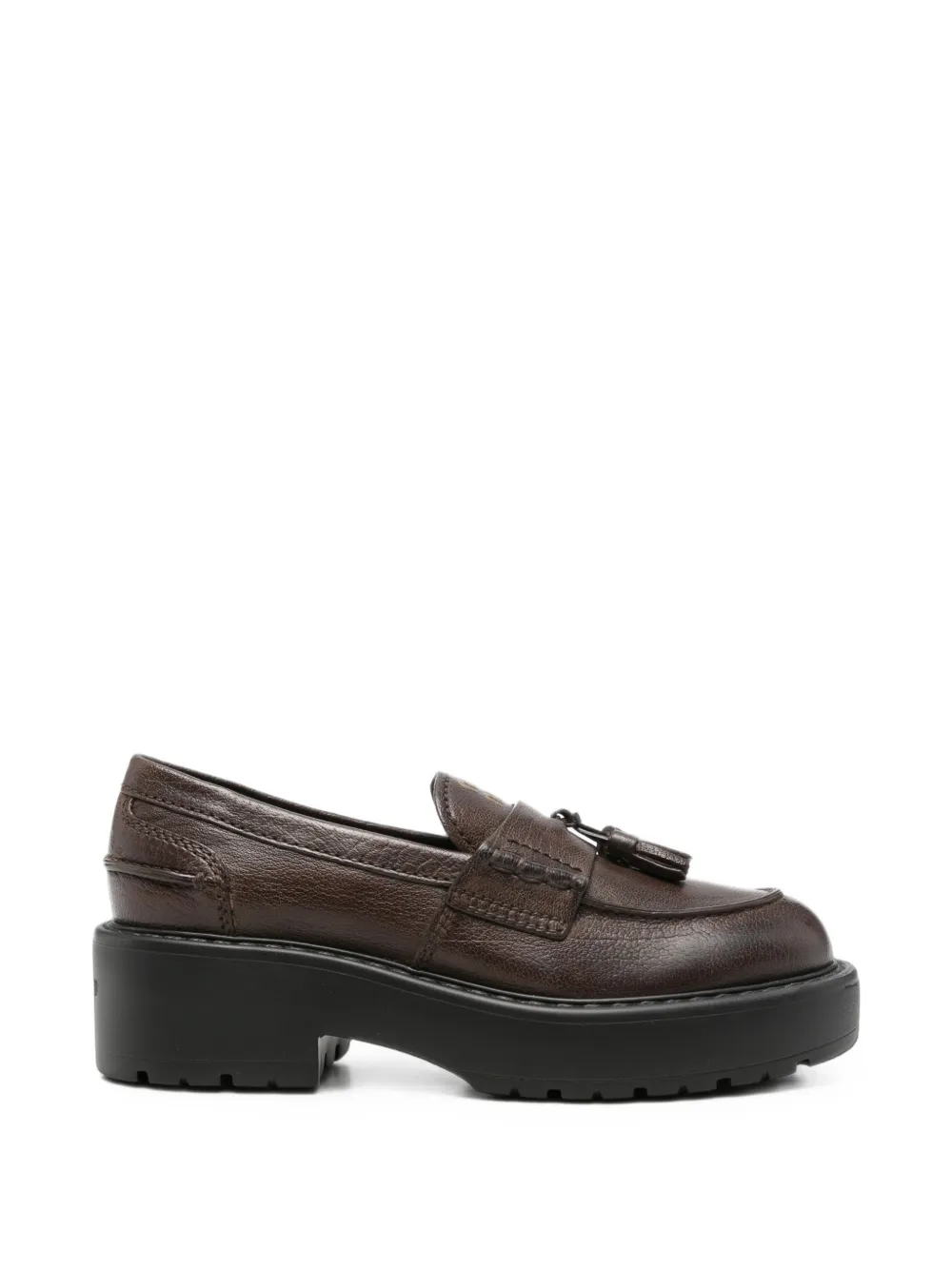 Miu Miu tassel-detail platform loafers - Marrone