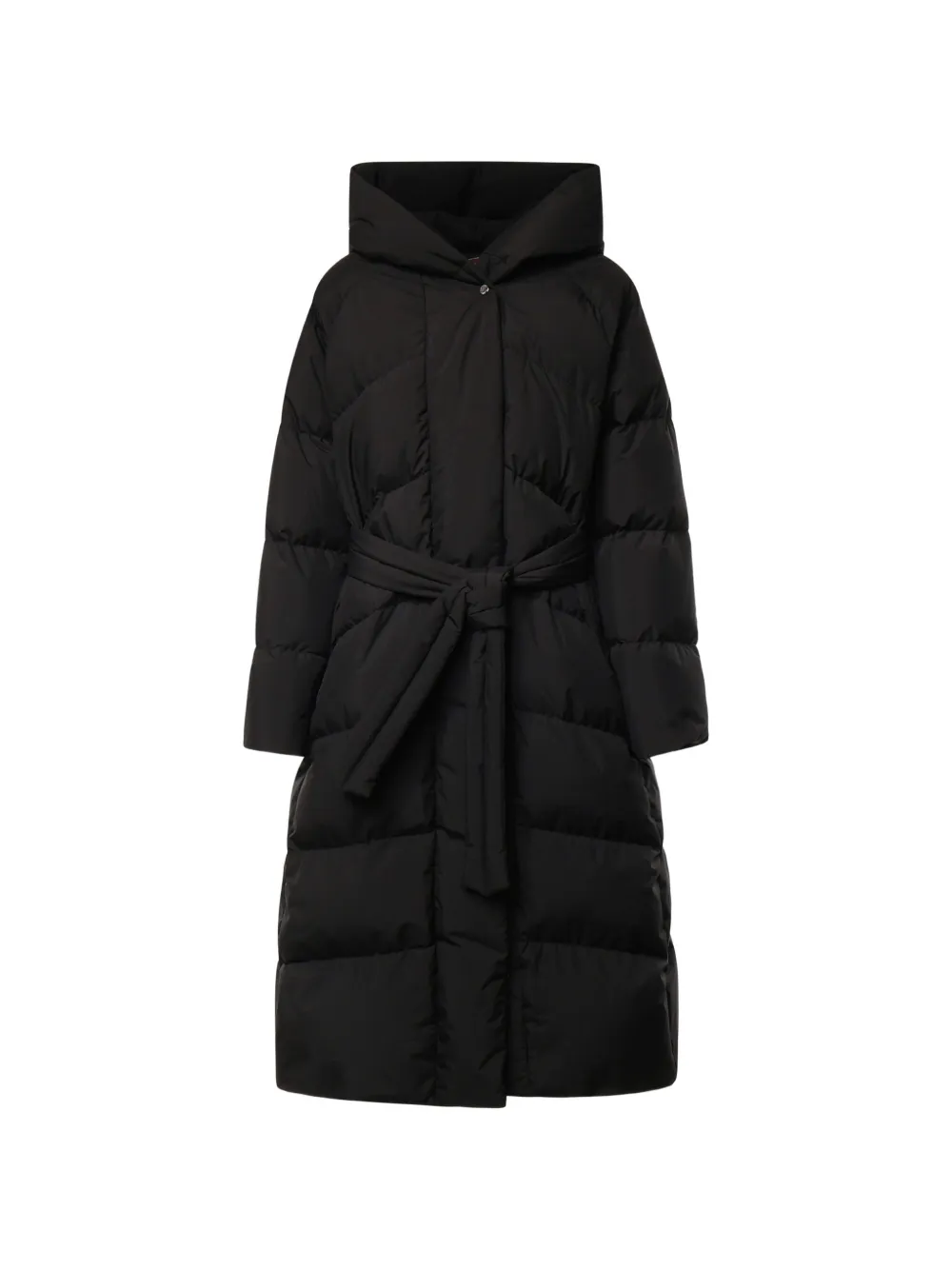 Moorer belted oversized coat - Schwarz