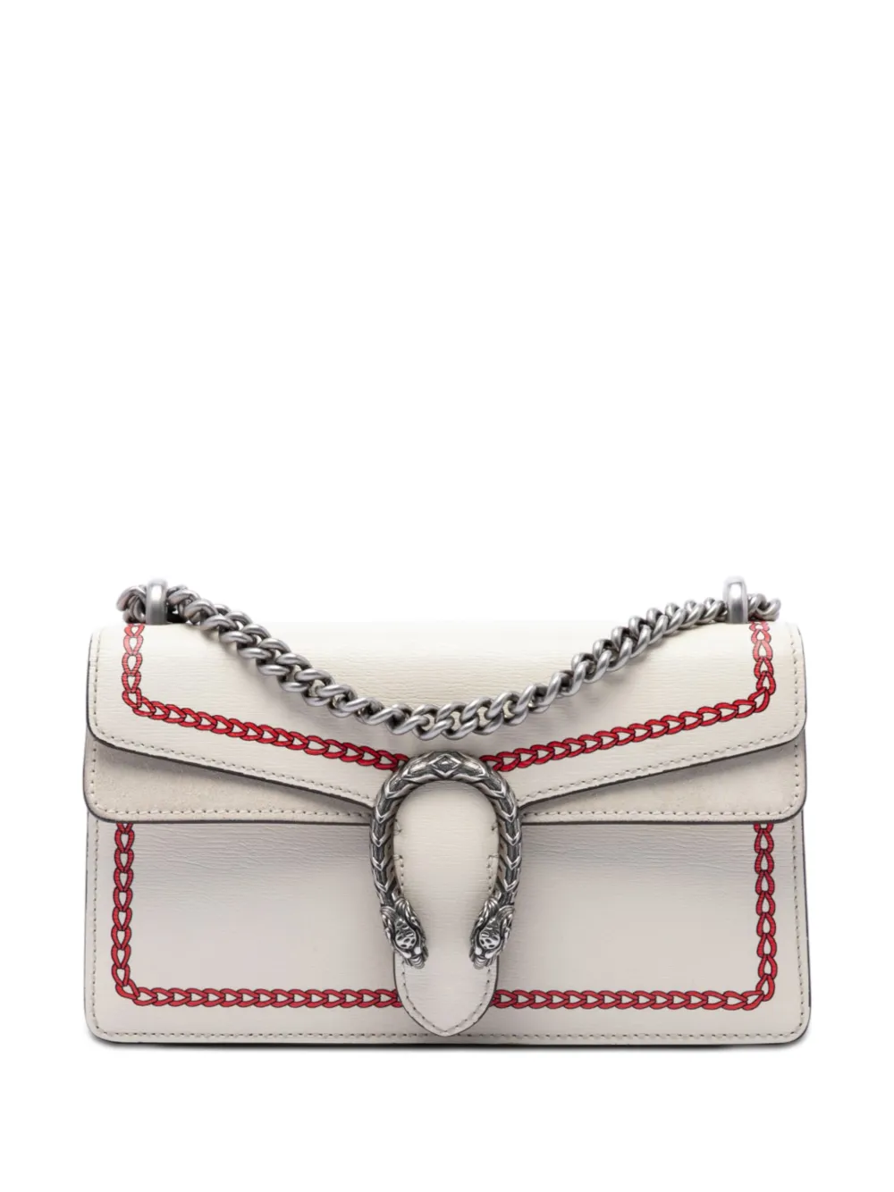 Gucci Pre-Owned 2016-2026 Medium Textured Calfskin Lunar New Year Dionysus crossbody bag - Bianco