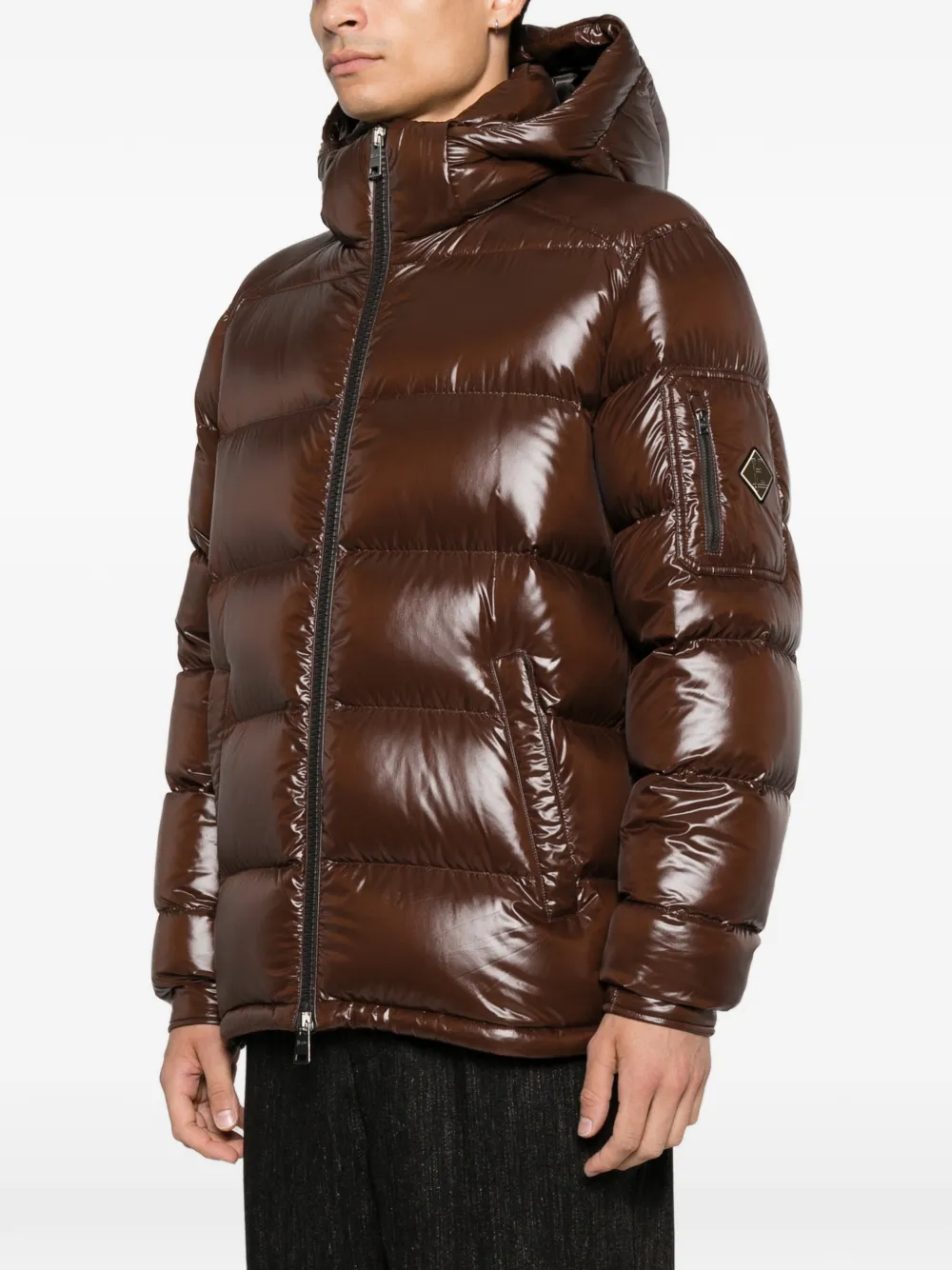 Herno Polar gewatteerd jack met capuchon Bruin