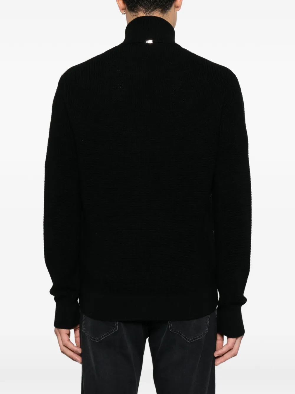 Herno quilted knitted jacket Zwart