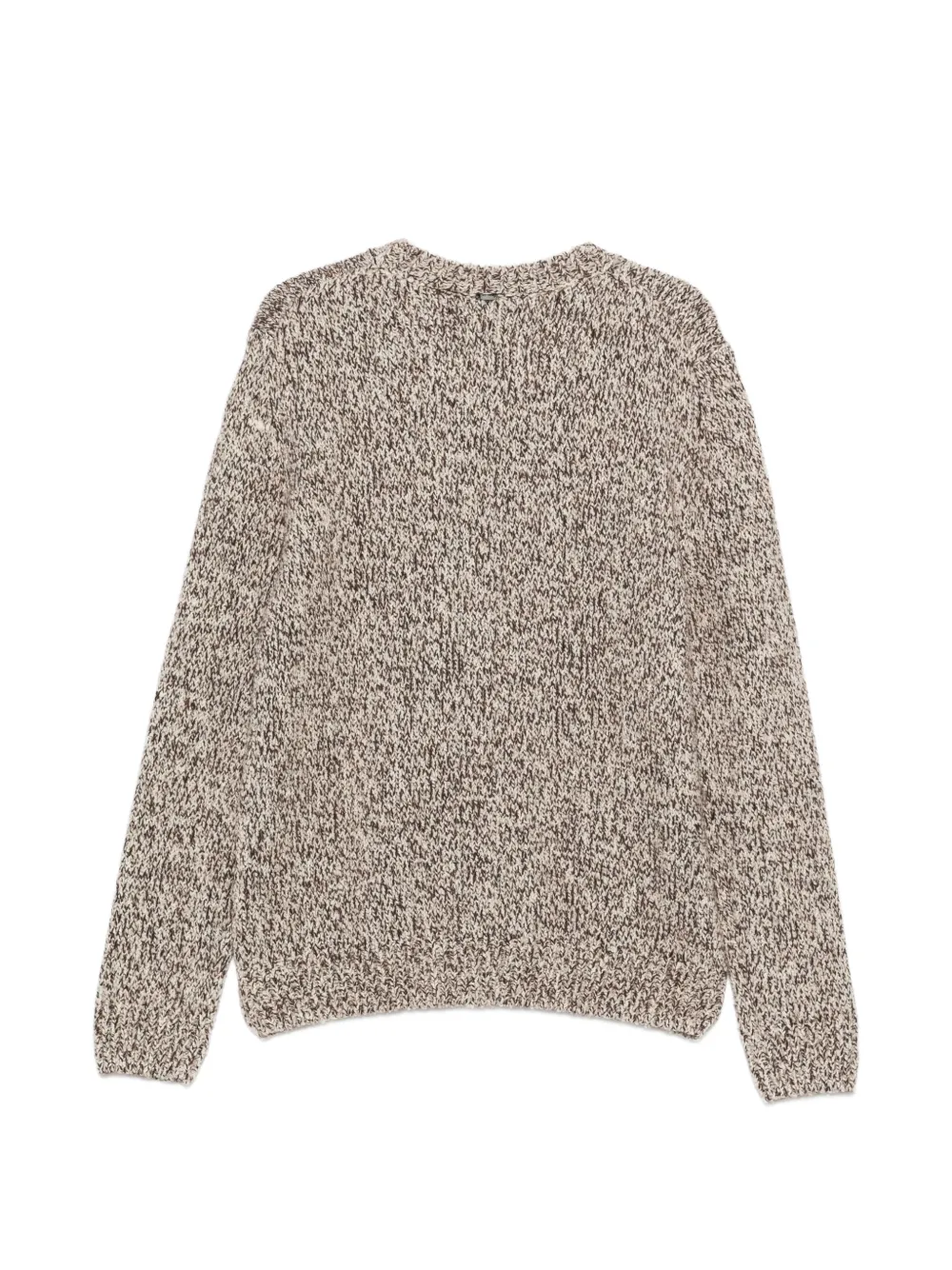 Herno Kabelgebreide trui van gemêleerd garen Beige