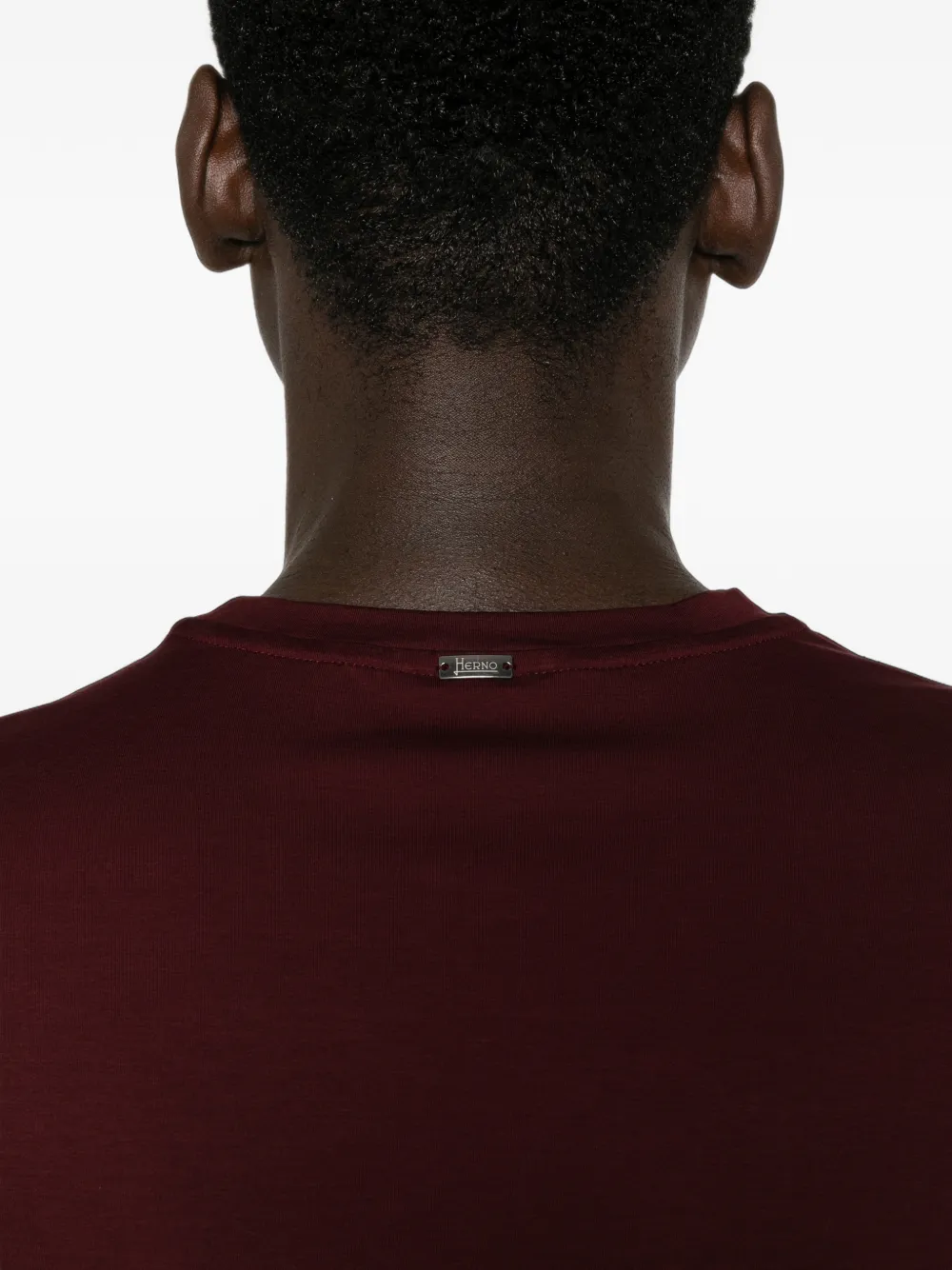 Herno T-shirt met ronde hals Rood