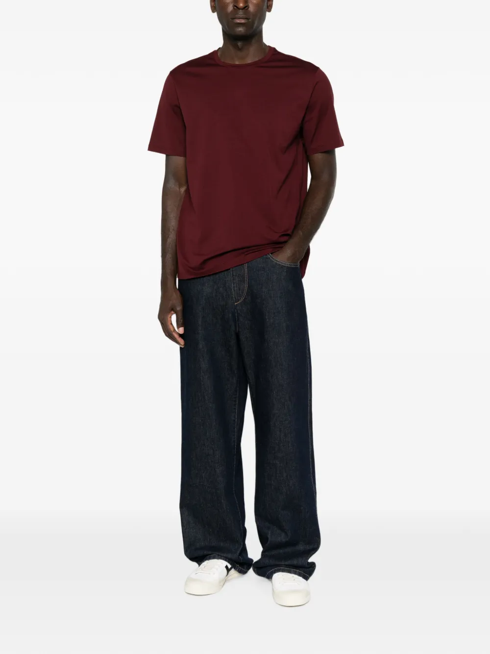 Herno T-shirt met ronde hals Rood
