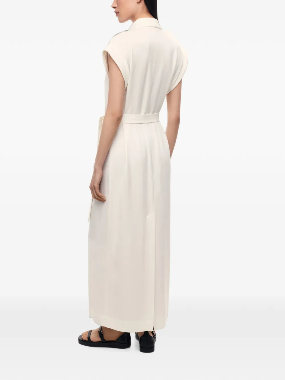 12 STOREEZ Petra maxi-jurk in wikkelstijl Wit