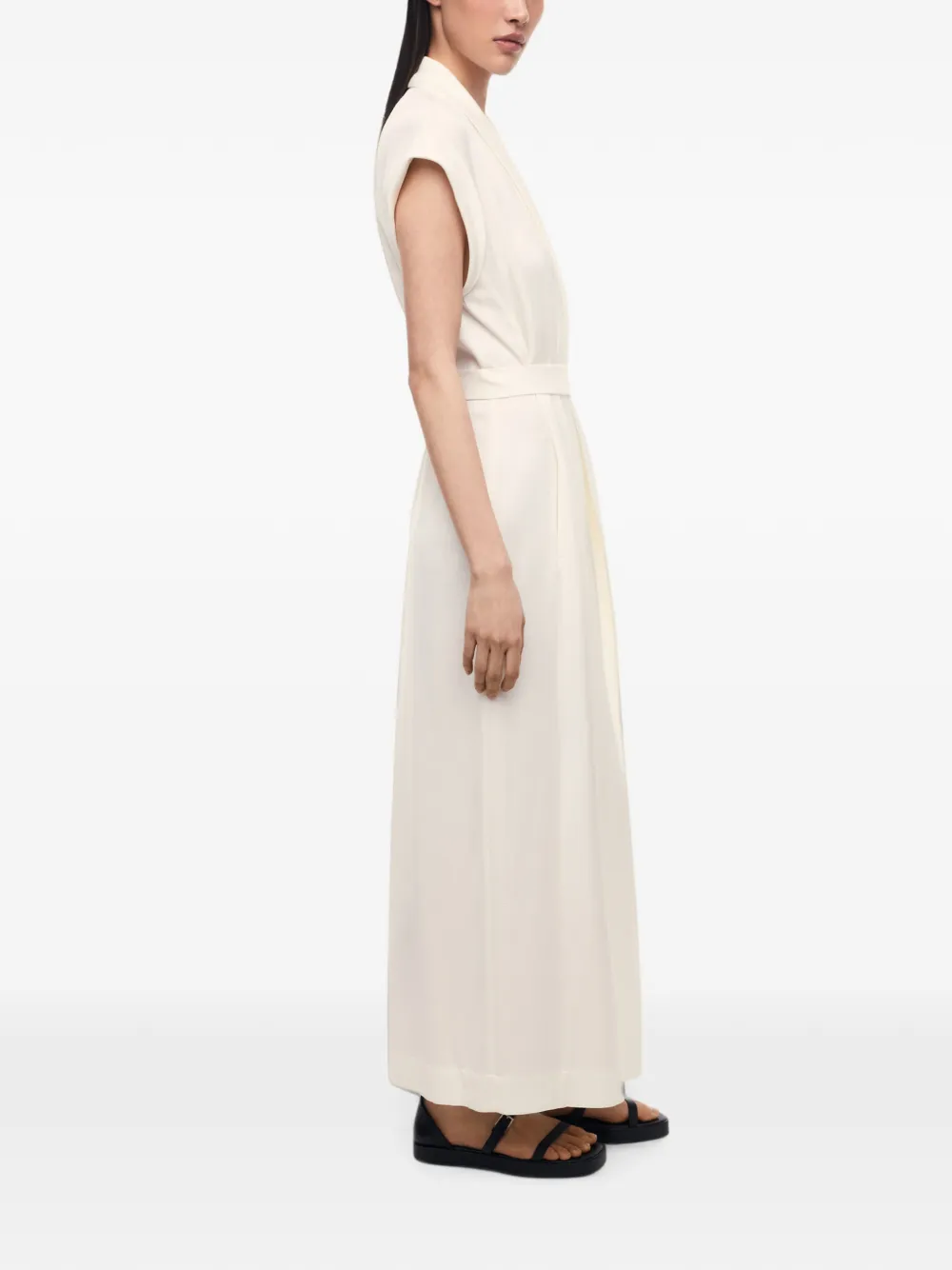 12 STOREEZ Petra maxi-jurk in wikkelstijl Wit
