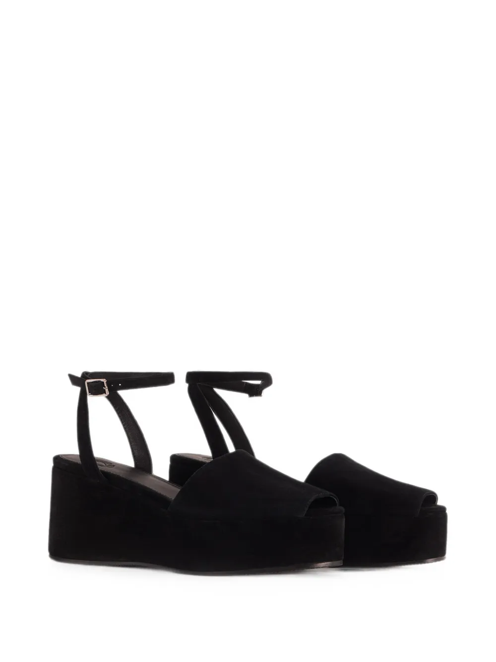 12 STOREEZ Fonda platform sandals Zwart