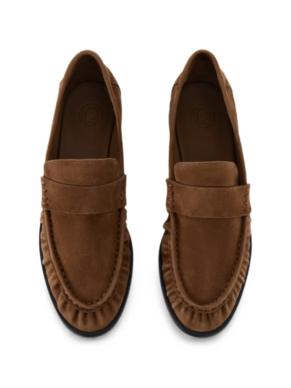 12 STOREEZ Arbat gathered loafers Bruin
