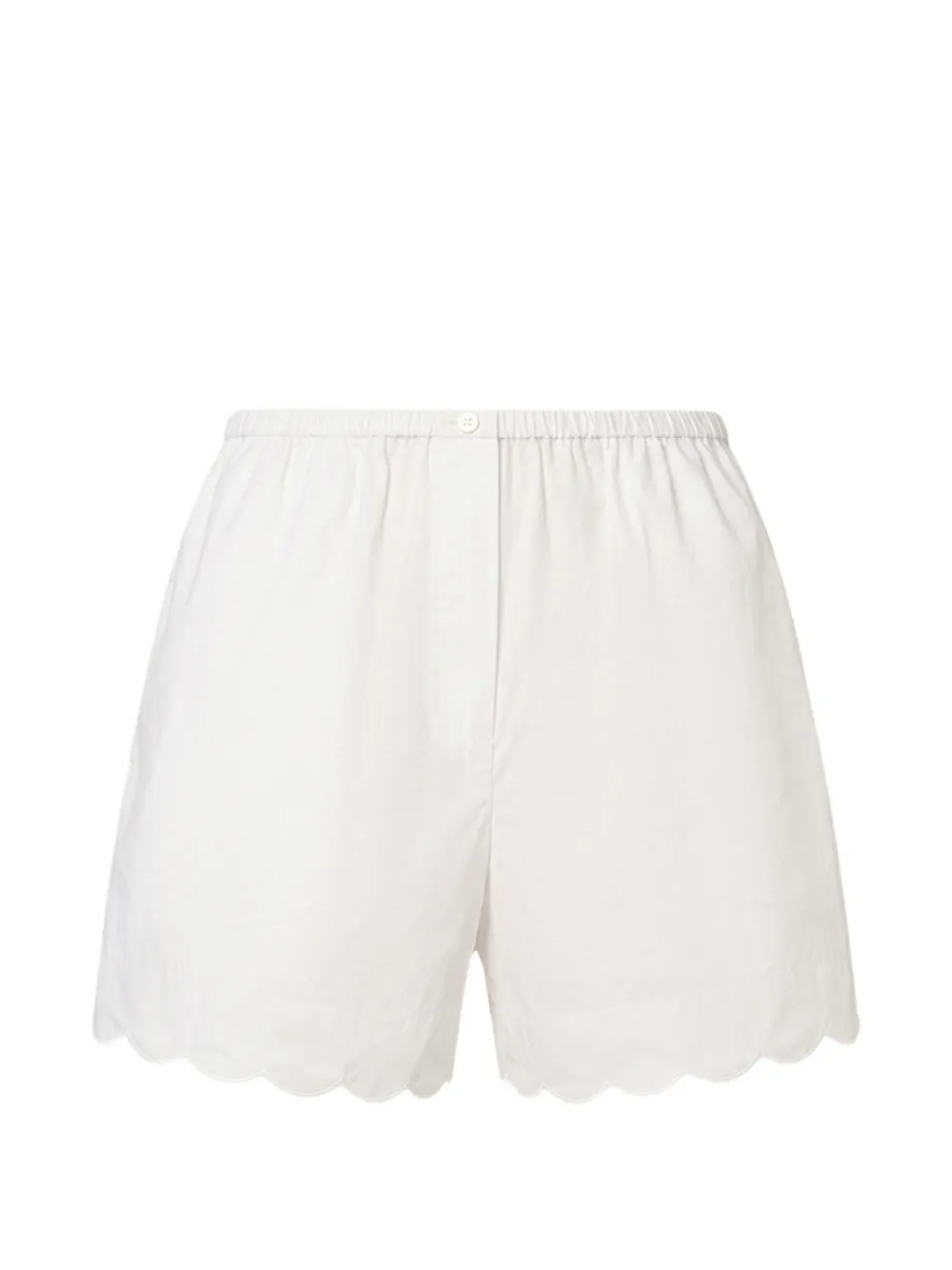 12 STOREEZ Rocaille scalloped-hem mini shorts