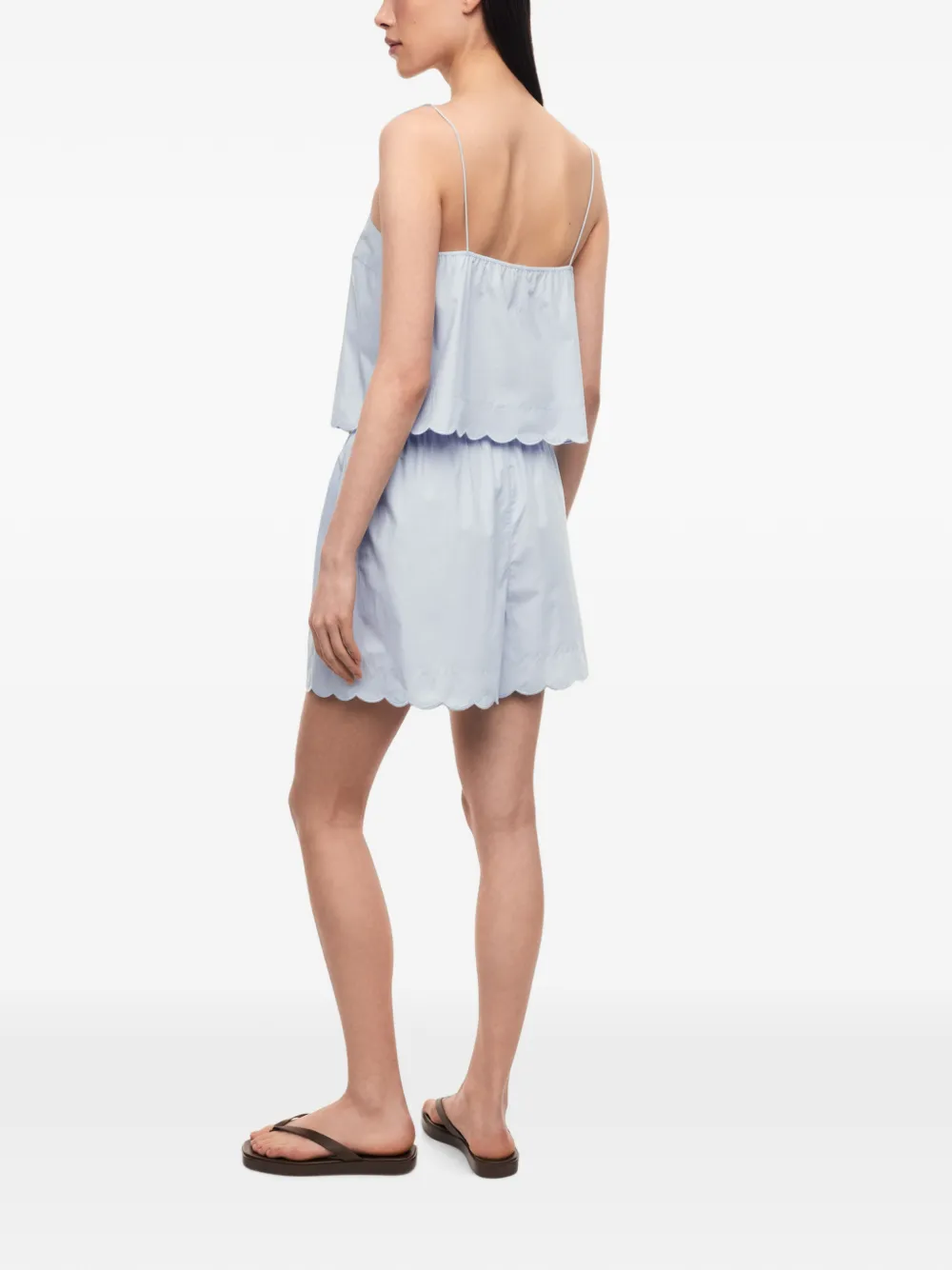 12 STOREEZ Rocaille mini-shorts Blauw
