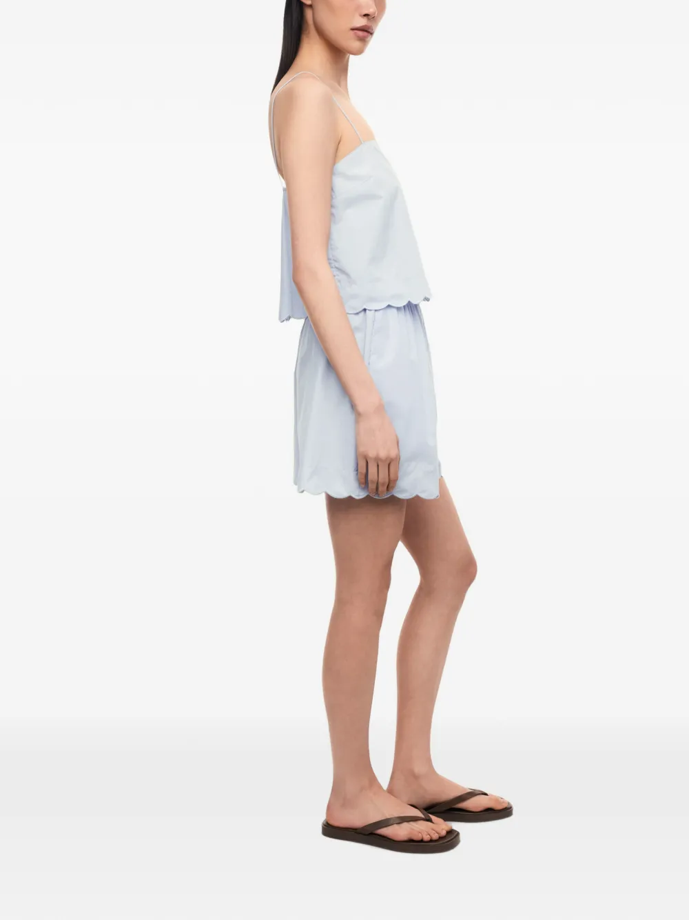 12 STOREEZ Rocaille mini-shorts Blauw