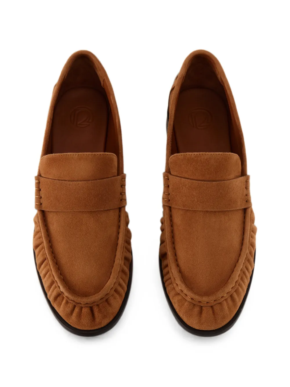 12 STOREEZ Arbat ruched-detail loafers Bruin