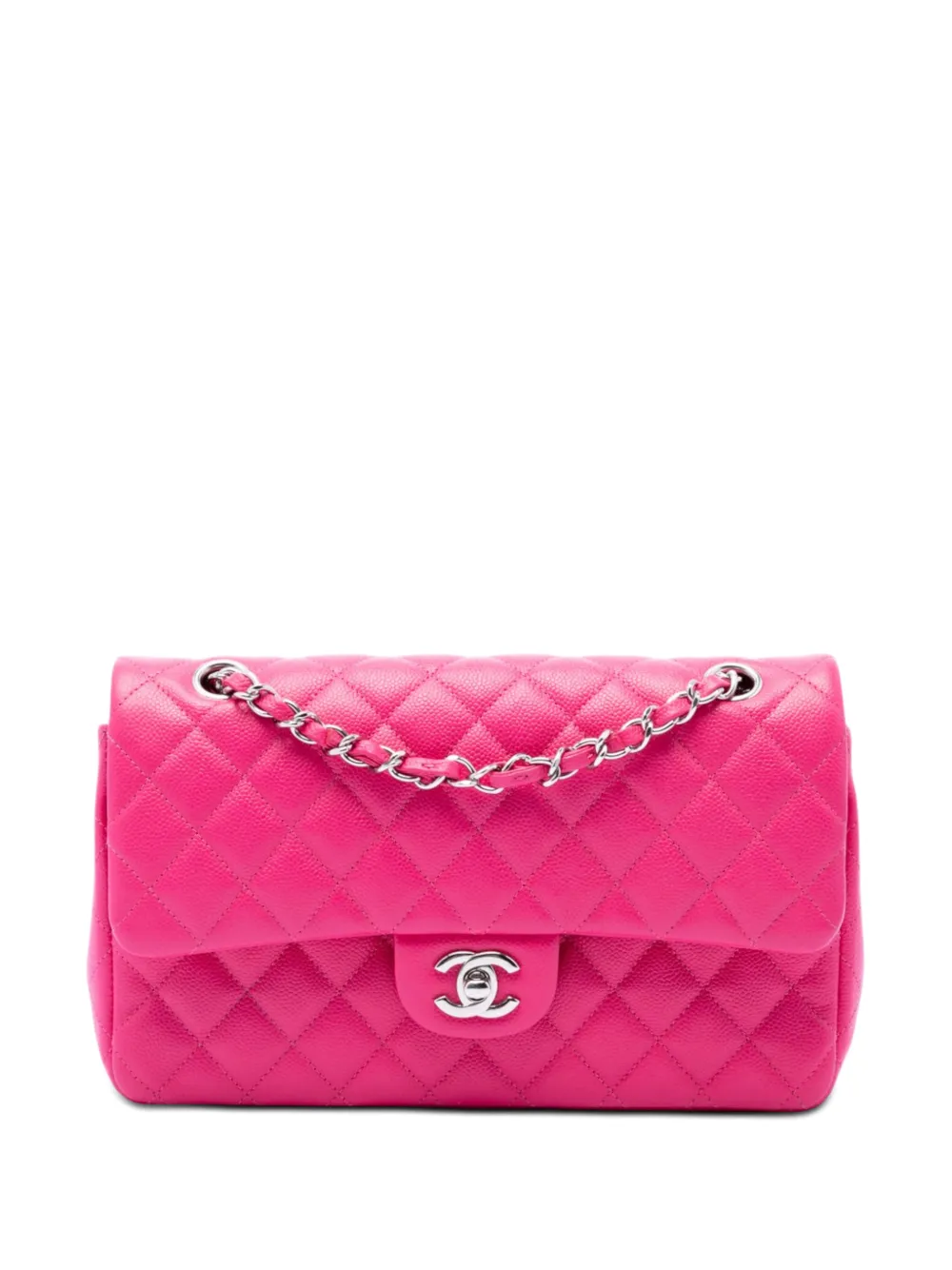 CHANEL Pre-Owned 2010-2011 Medium Classic Caviar Double Flap shoulder bag - Rosa
