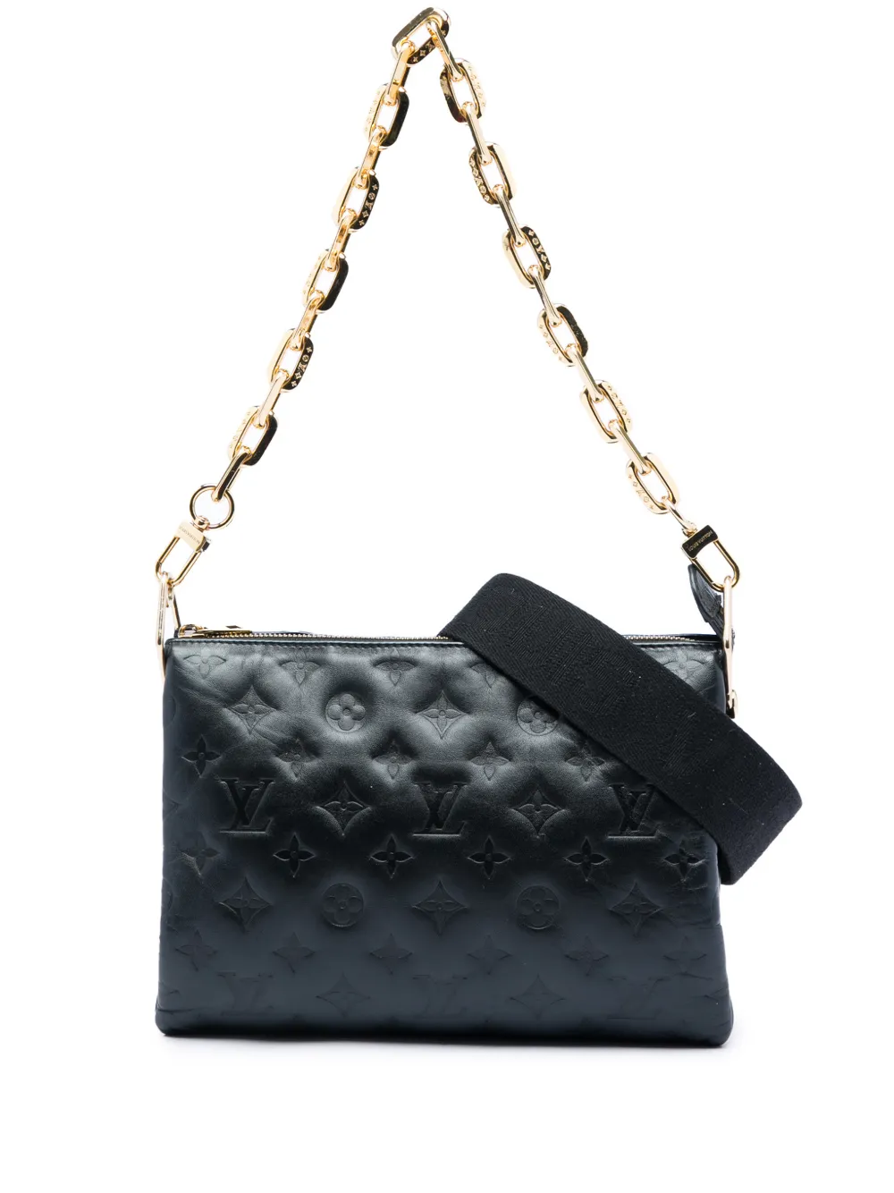 Louis Vuitton Pre-Owned 2021-2026 Monogram Embossed Puffy Lambskin Coussin PM satchel - Nero
