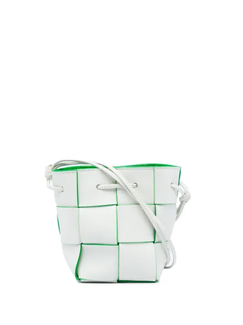 Bottega Veneta Pre-Owned Maxi Intrecciato Cassette 迷你纳帕皮水桶包(2012-2026年典藏款)