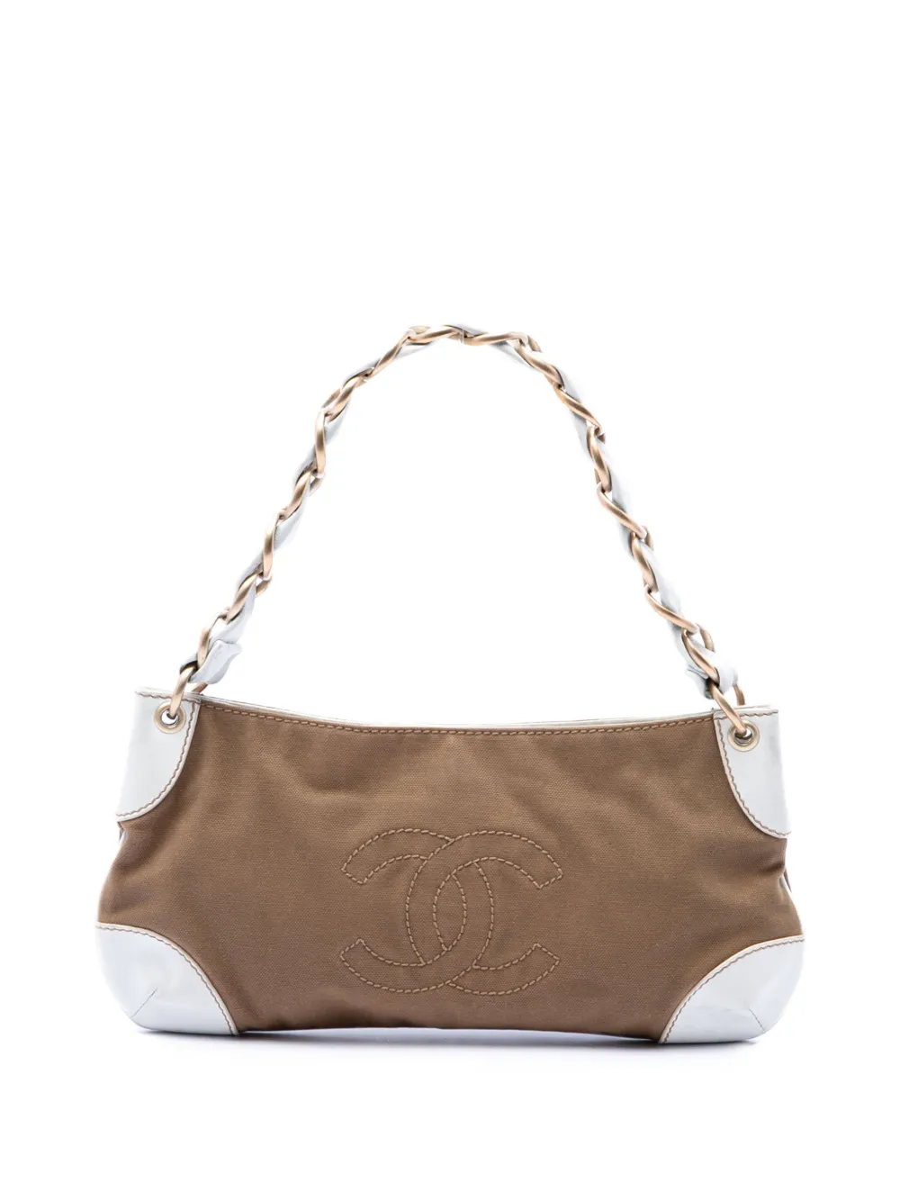 CHANEL Pre-Owned 2003-2024 Canvas Olsen shoulder bag - Marrone