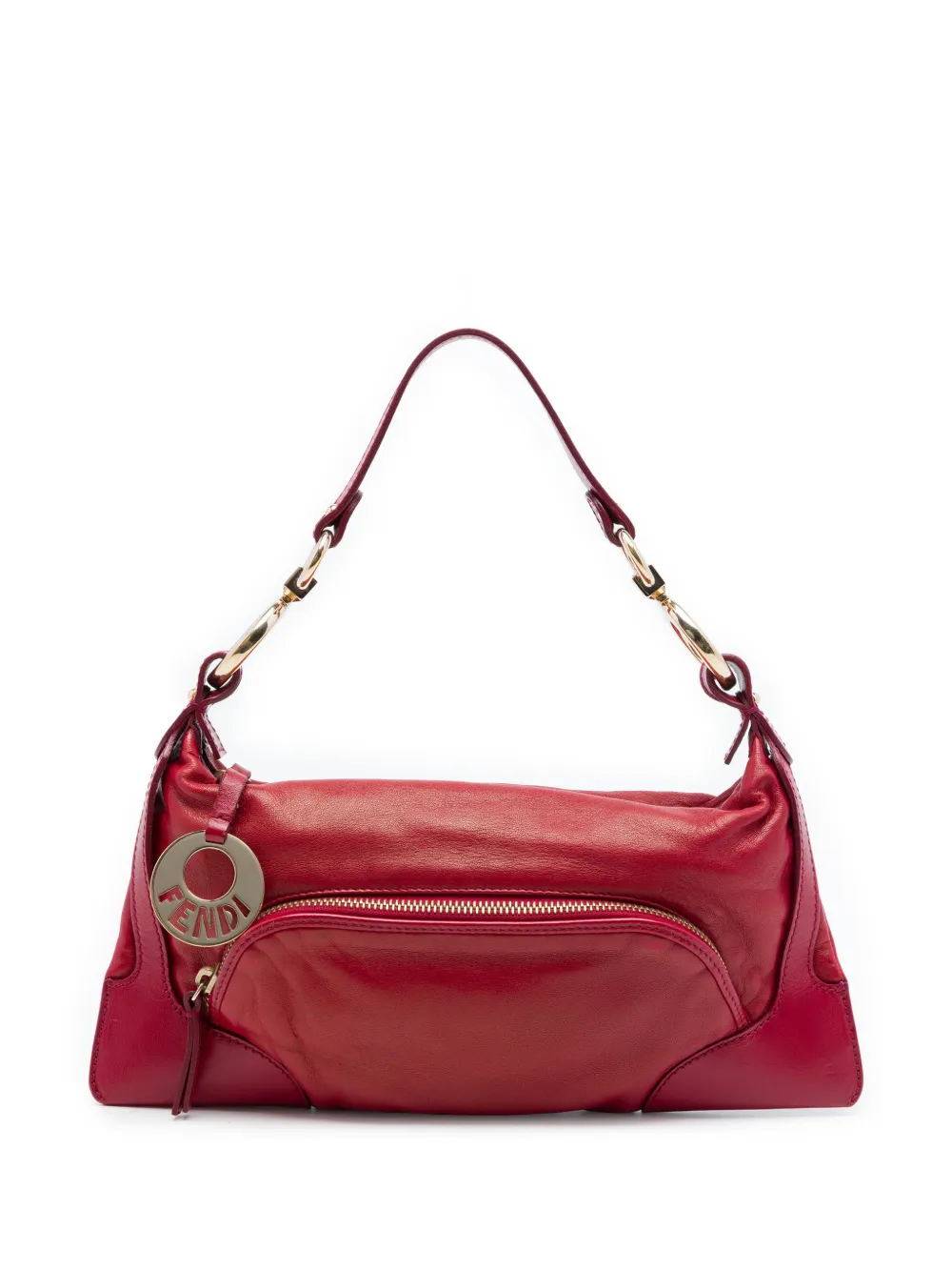 Fendi Pre-Owned 2000-2010 Leather Chef Pocket shoulder bag - Rosso