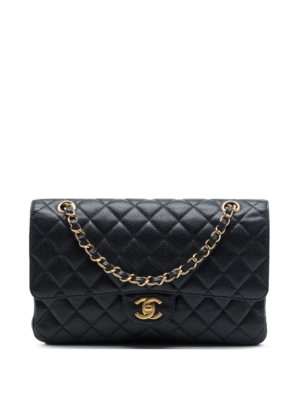 CHANEL Pre-Owned 2009-2010 Medium Classic Caviar Double Flap shoulder bag - Nero