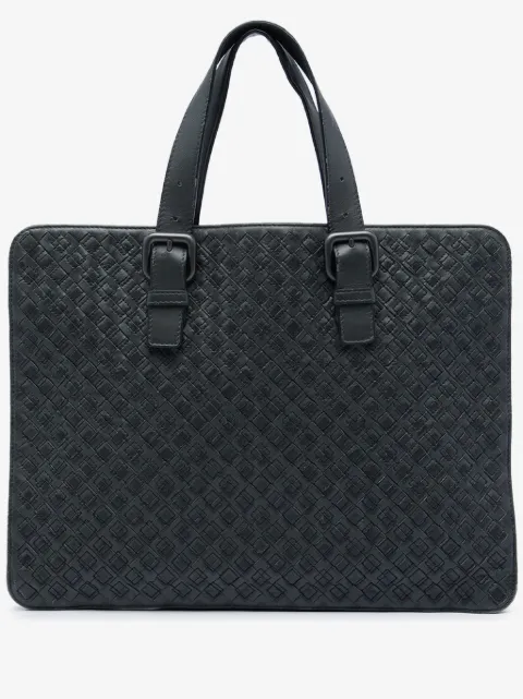 Bottega Veneta Pre-Owned 2012-2026 Nappa Intrecciato Stitched Briefcase business bag