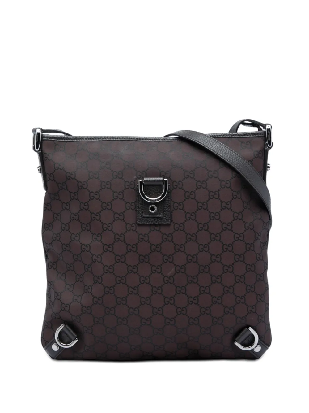 Gucci Pre-Owned 2016-2026 GG Nylon Abbey D Ring crossbody bag - Marrone