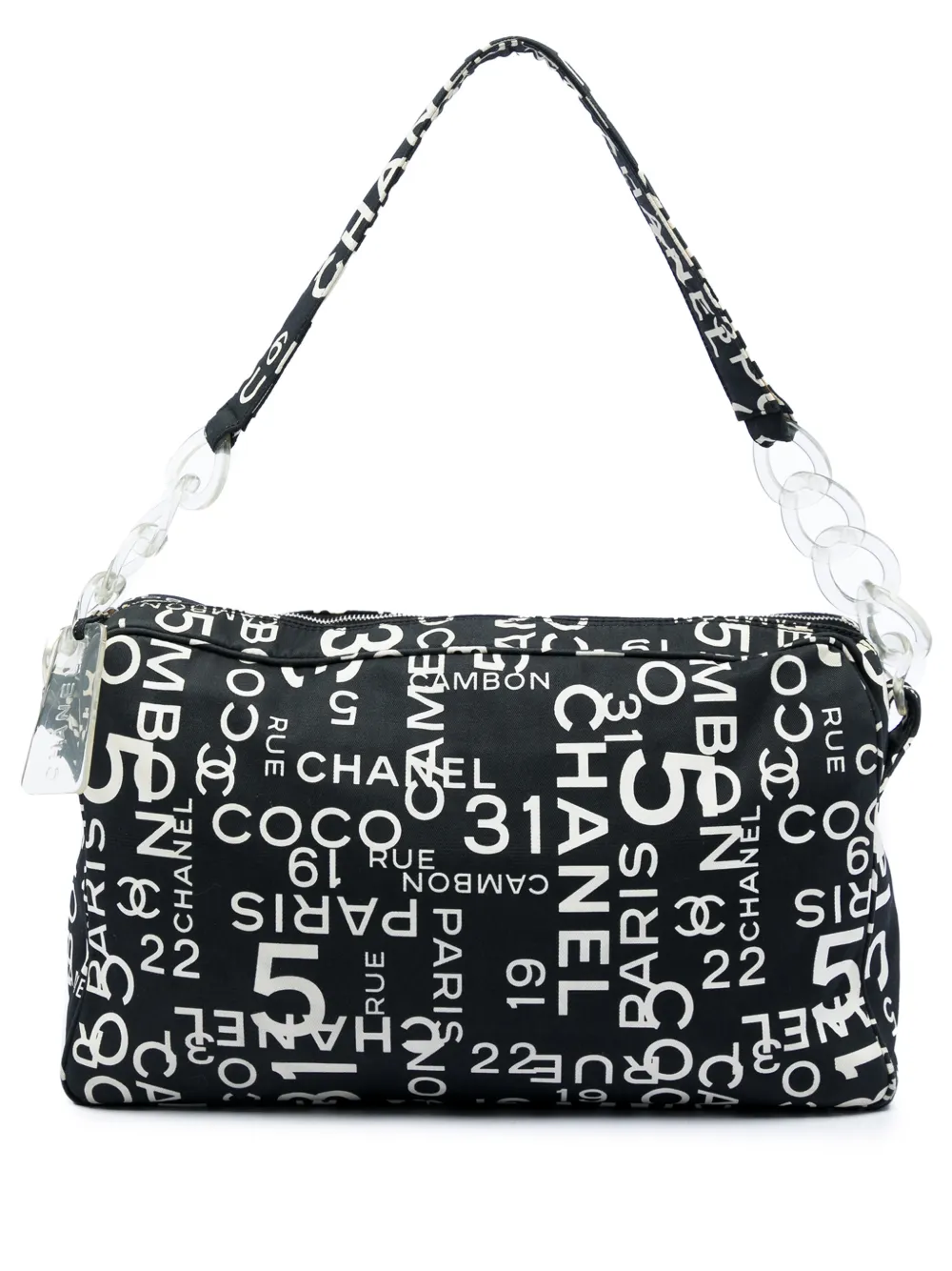 CHANEL Pre-Owned 2002-2003 Printed Canvas 31 Rue Cambon shoulder bag - Schwarz