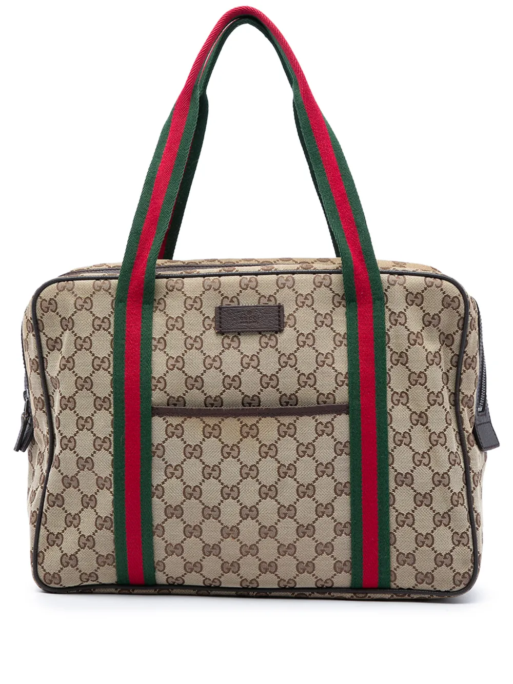 Gucci Pre-Owned 2016-2026 GG Canvas Web business bag - Nude