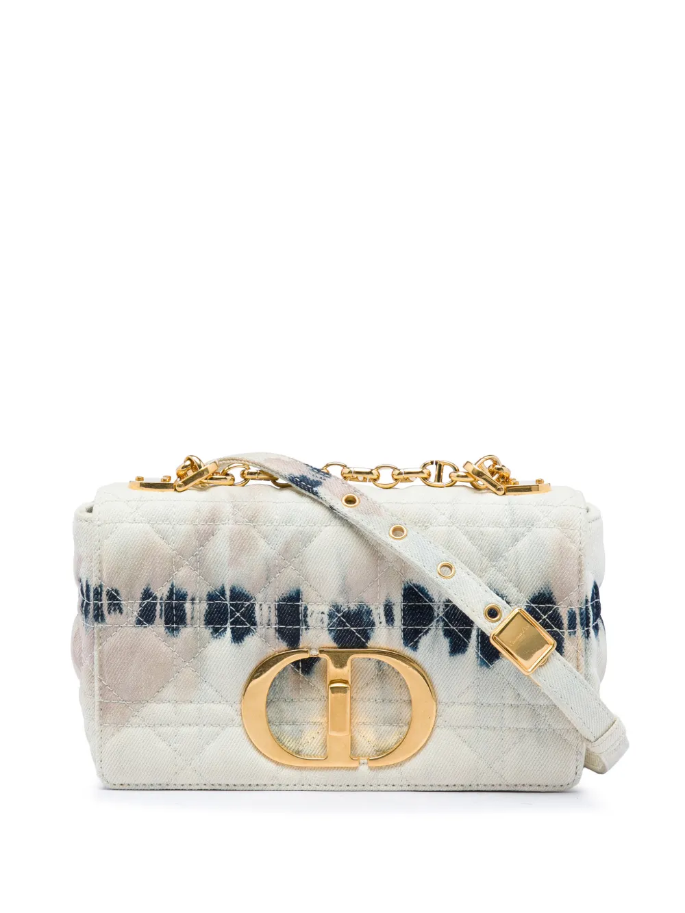 Christian Dior Pre-Owned 2021 Small Tie Dye Denim Caro crossbody bag - Weiß
