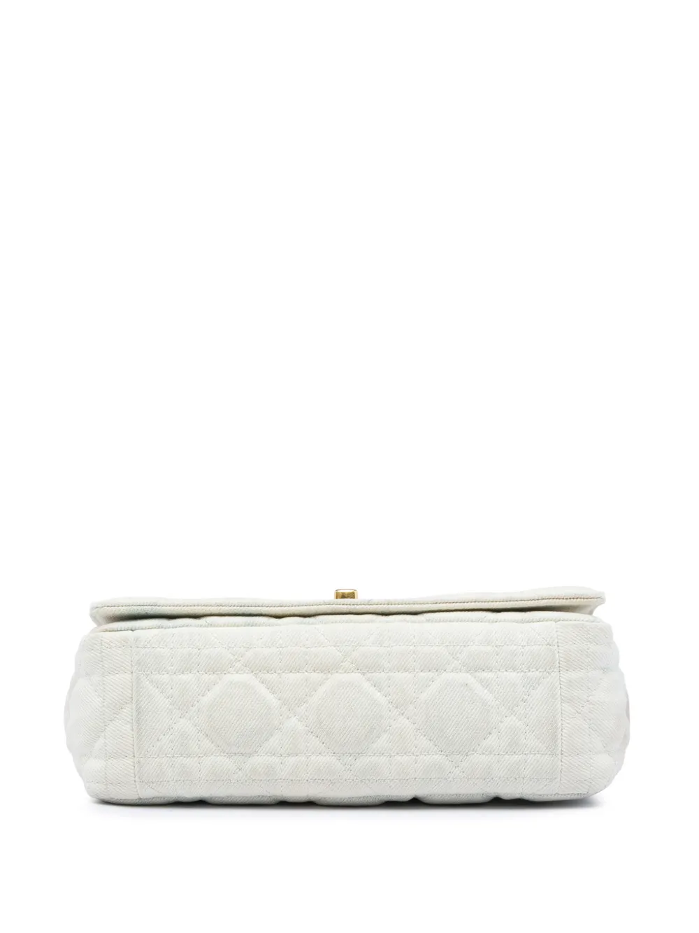 Dior Pre-owned 2021 Small Tie Dye Denim Caro Crossbody Bag in White, view 4