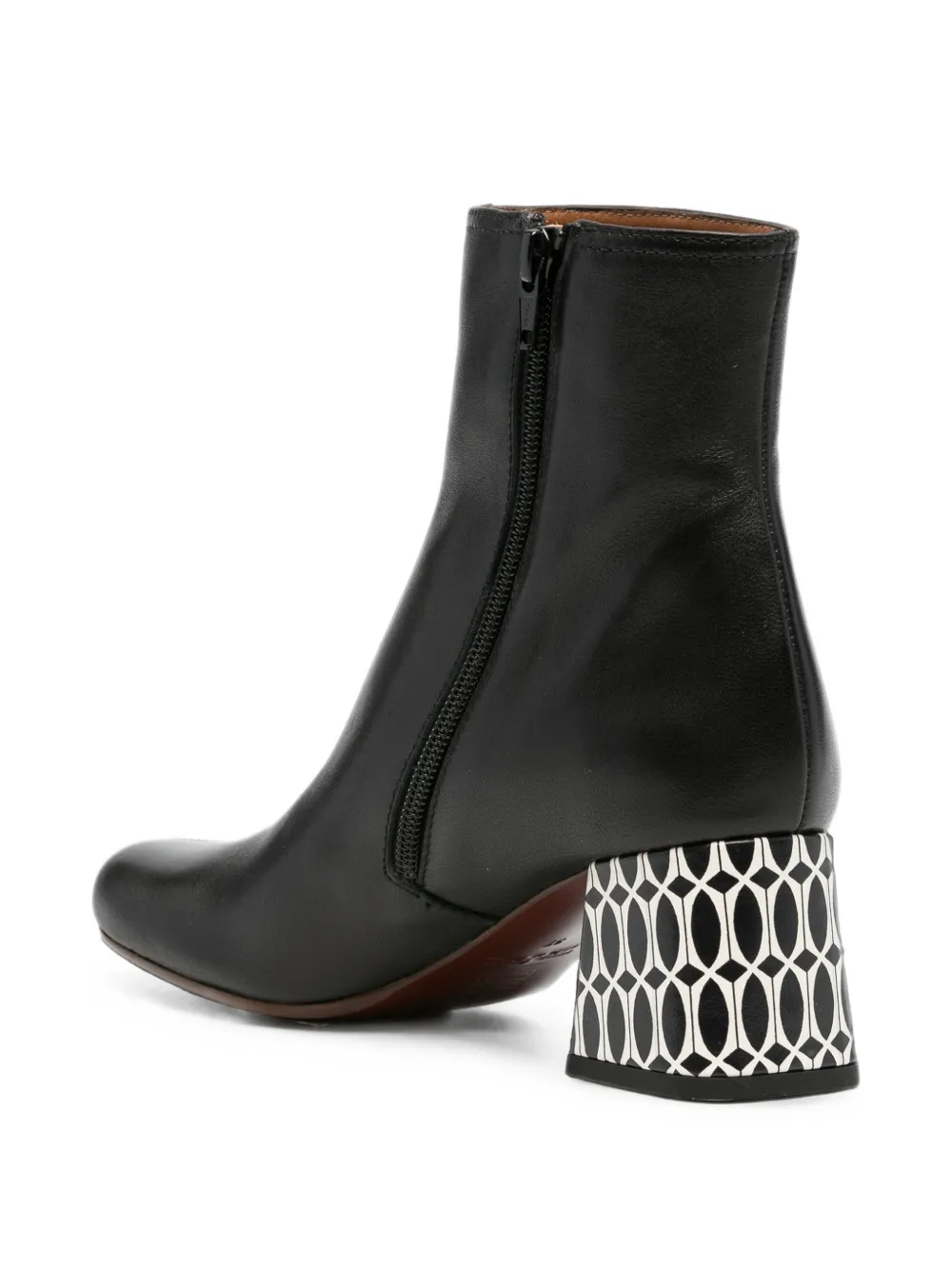 Chie Mihara Muki geometric-pattern leather ankle boots Zwart