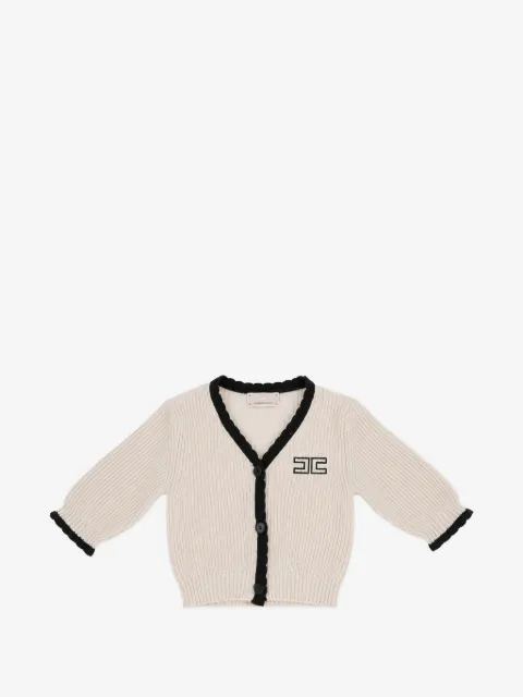 Elisabetta Franchi Kids logo-embroidered cardigan