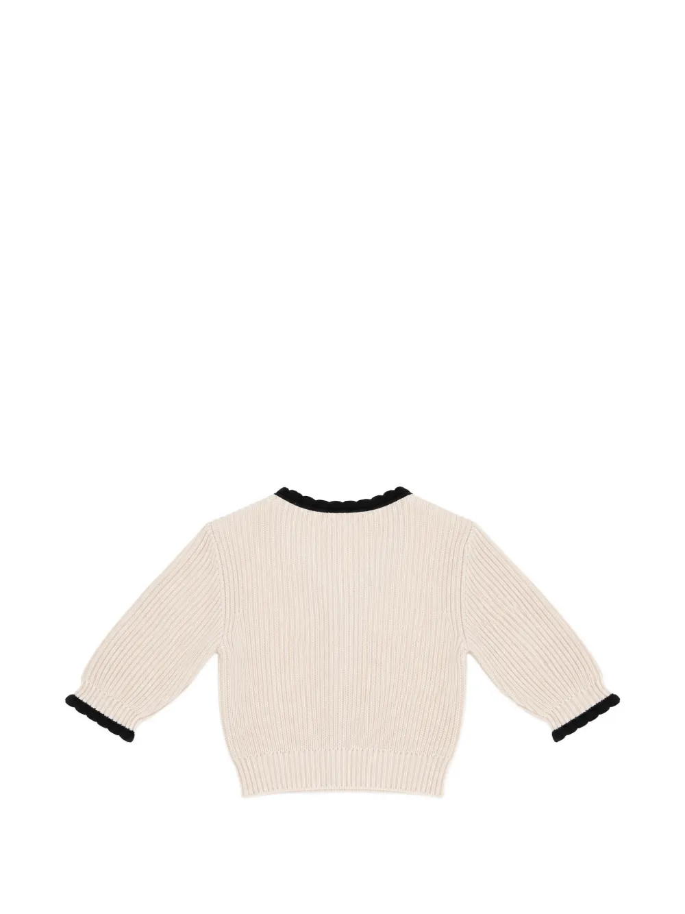 Elisabetta Franchi Kids logo-embroidered cardigan Beige