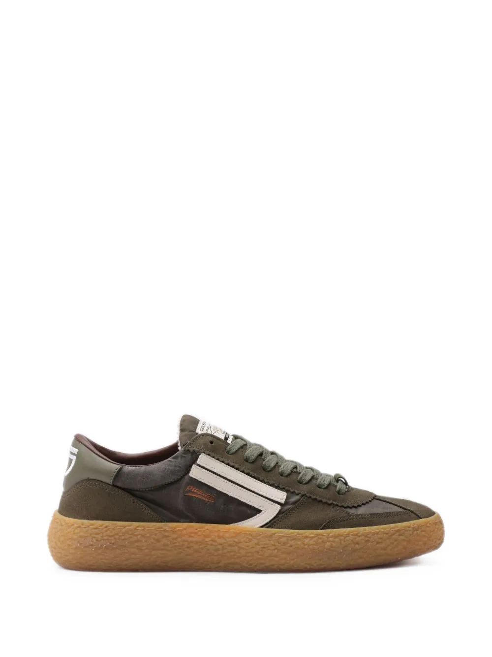 Puraai Gewaxte nylon sneakers Groen