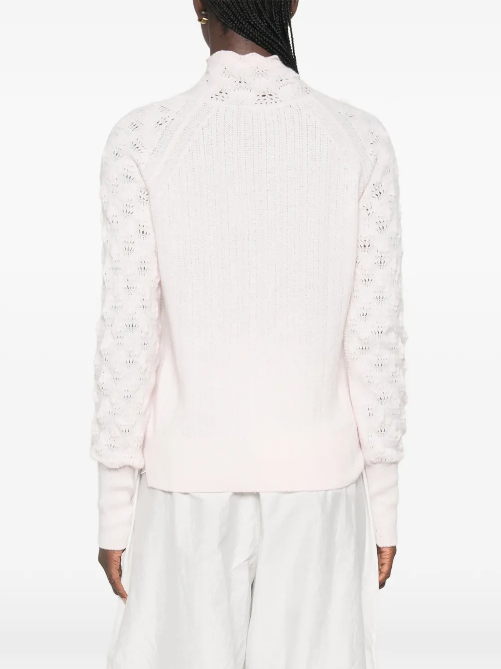 Ermanno Scervino Gebreide trui met hoge hals Roze