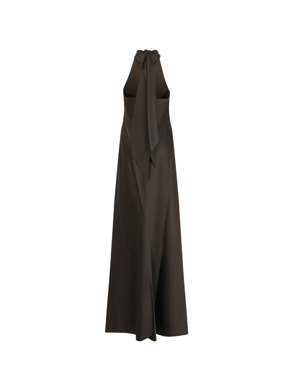 Ralph Lauren Collection Maxi-jurk met halternek Bruin