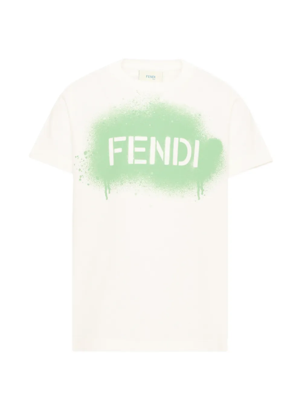 Fendi Kids logo-print T-shirt - Bianco