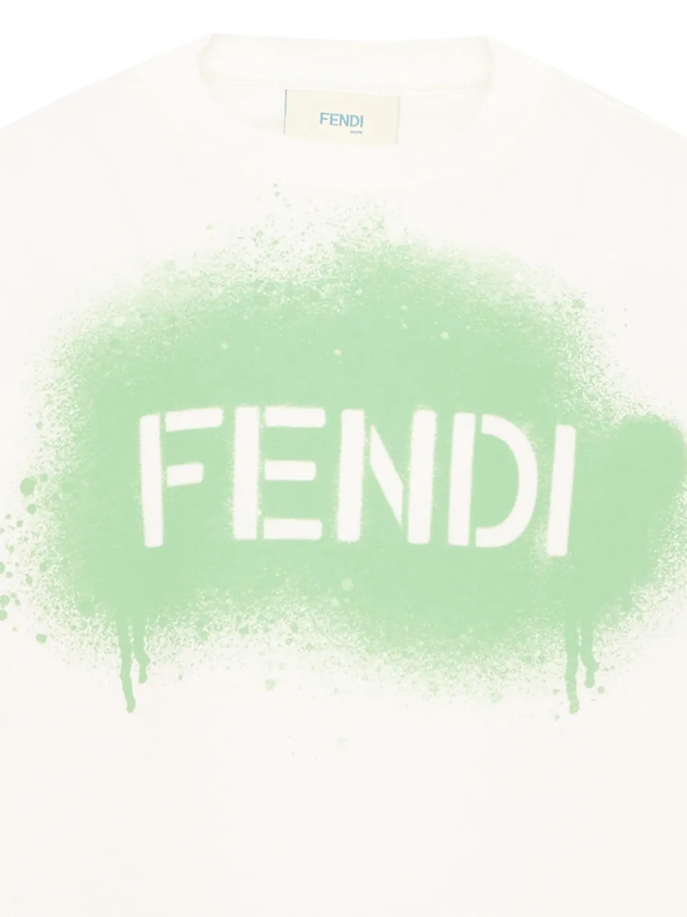 Fendi Kids T-shirt met logoprint Wit