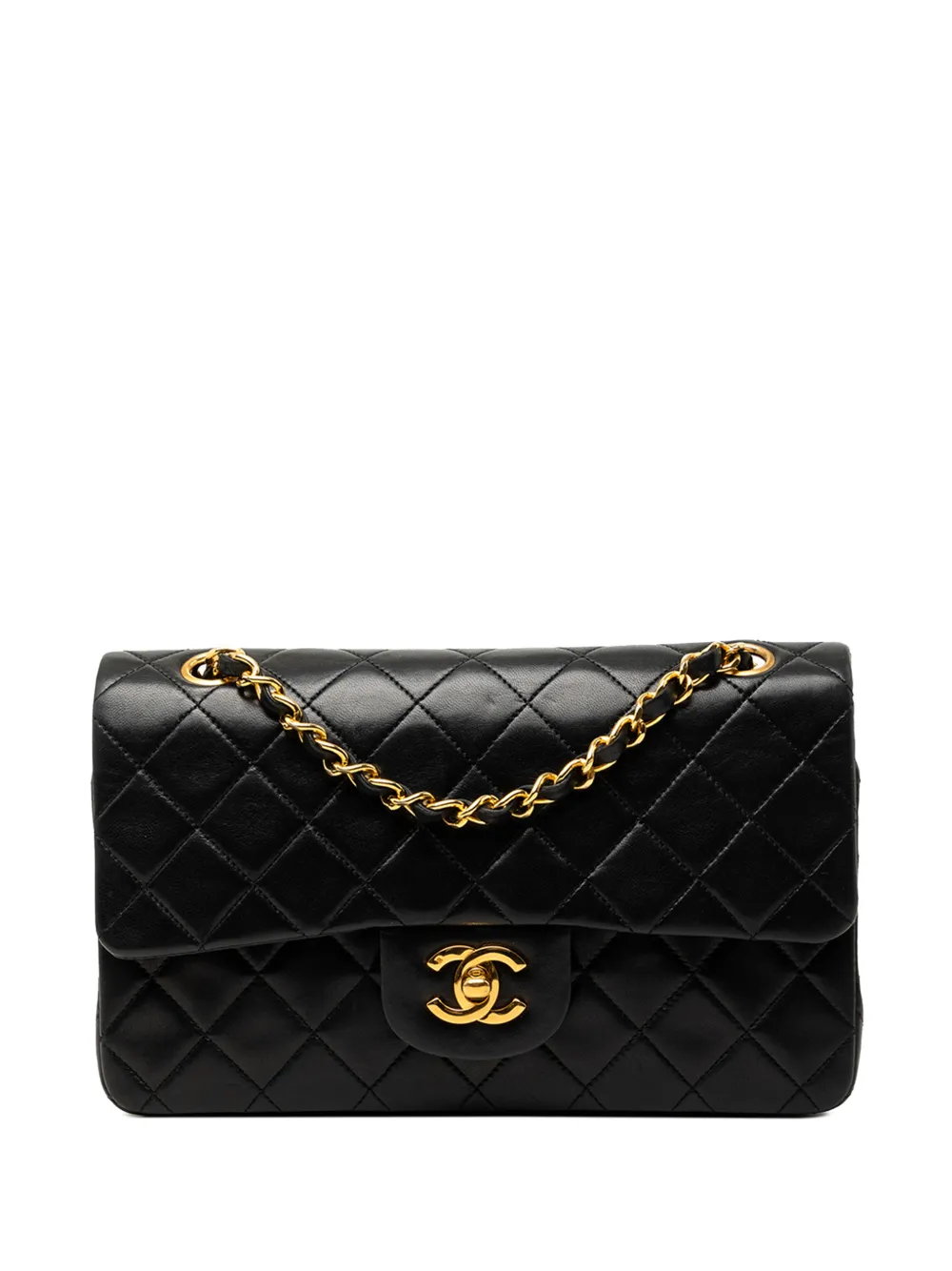CHANEL Pre-Owned 1989-1991 Small Classic Lambskin Double Flap shoulder bag - Nero