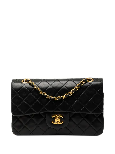 CHANEL Pre-Owned bolsa de hombro Double Flap clásica pequeña de piel de cordero 1989-1991