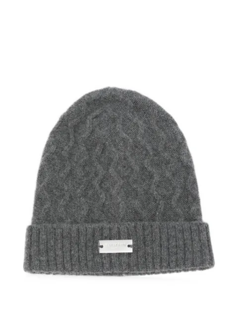 Balmain Kids gorro en tejido de ochos con placa del logo