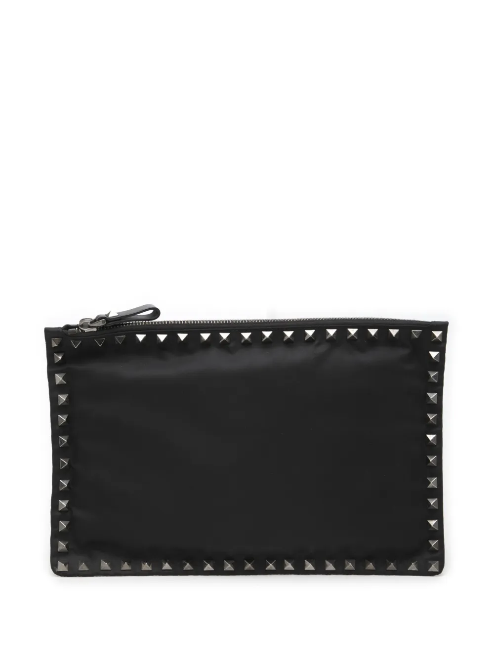Valentino Garavani Pre-Owned 2018-2026 Nylon Rockstud Zip Pouch clutch bag - Nero