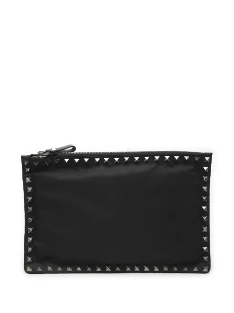 Valentino Garavani Pre-Owned 2018-2026 Nylon Rockstud Zip Pouch clutch bag