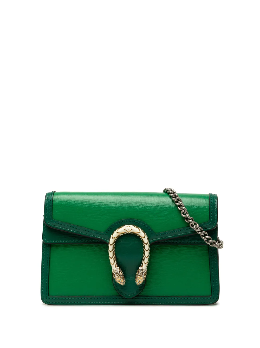 Gucci Pre-Owned 2016-2026 Mini Bicolor Leather Dionysus crossbody bag - Verde