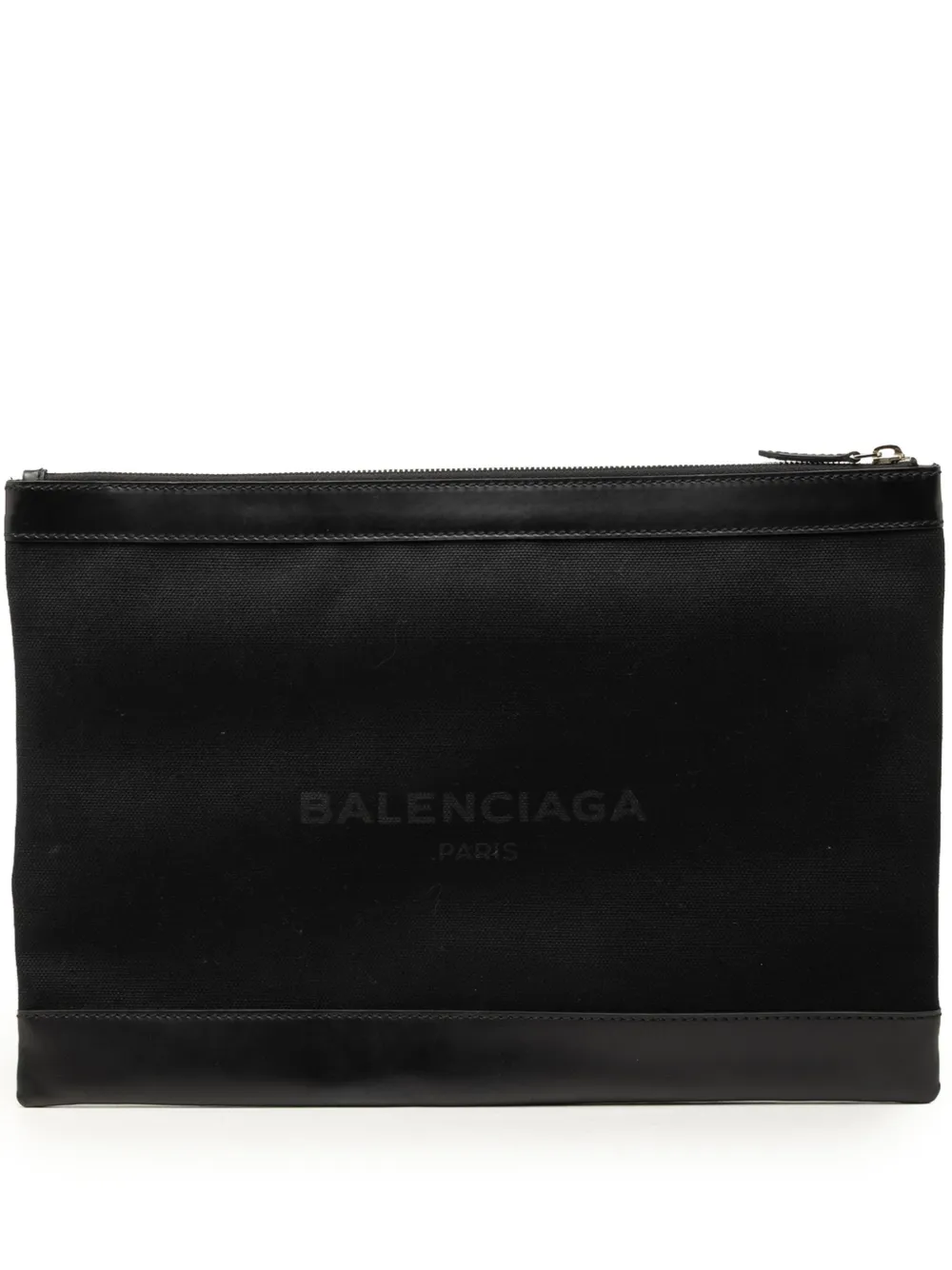 Balenciaga Pre-Owned 2016 Canvas Navy Clip L clutch bag - Nero
