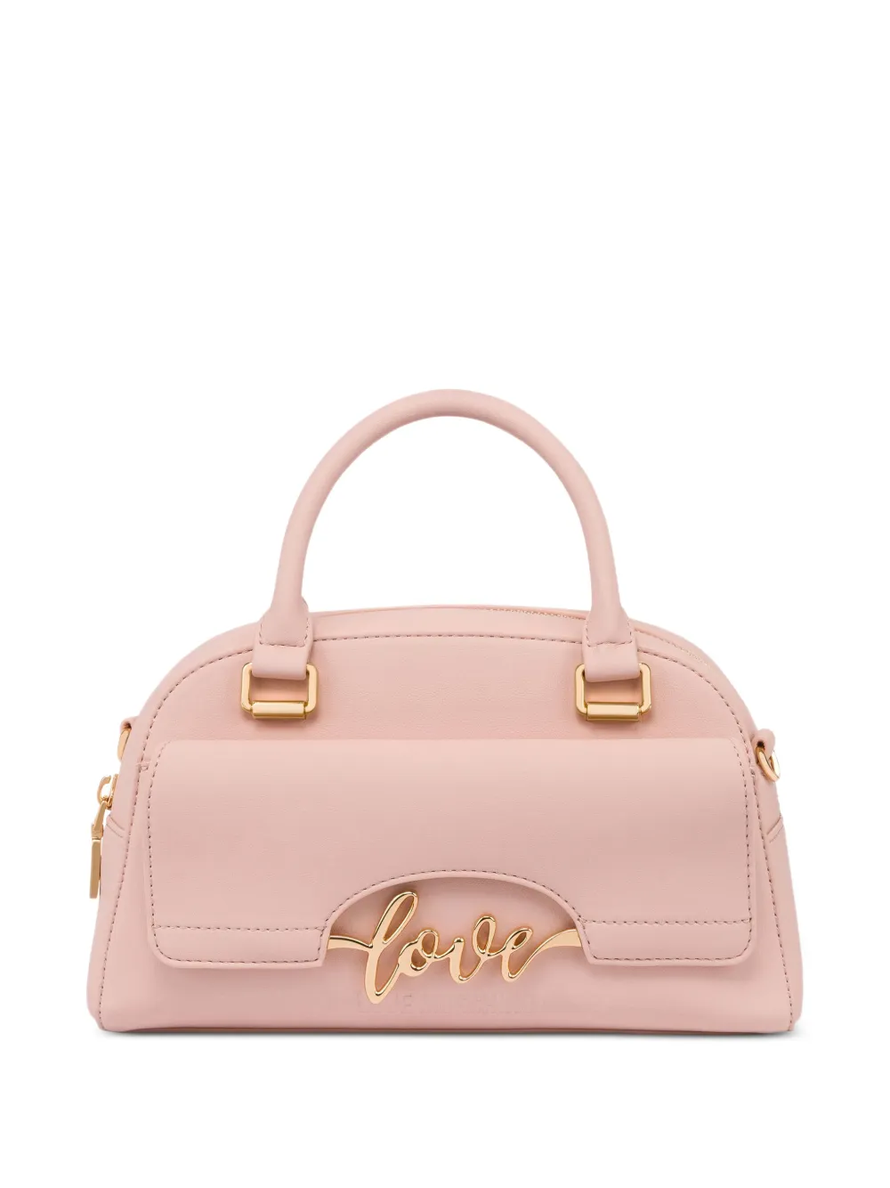 Love Moschino logo-lettering shoulder bag - Rosa