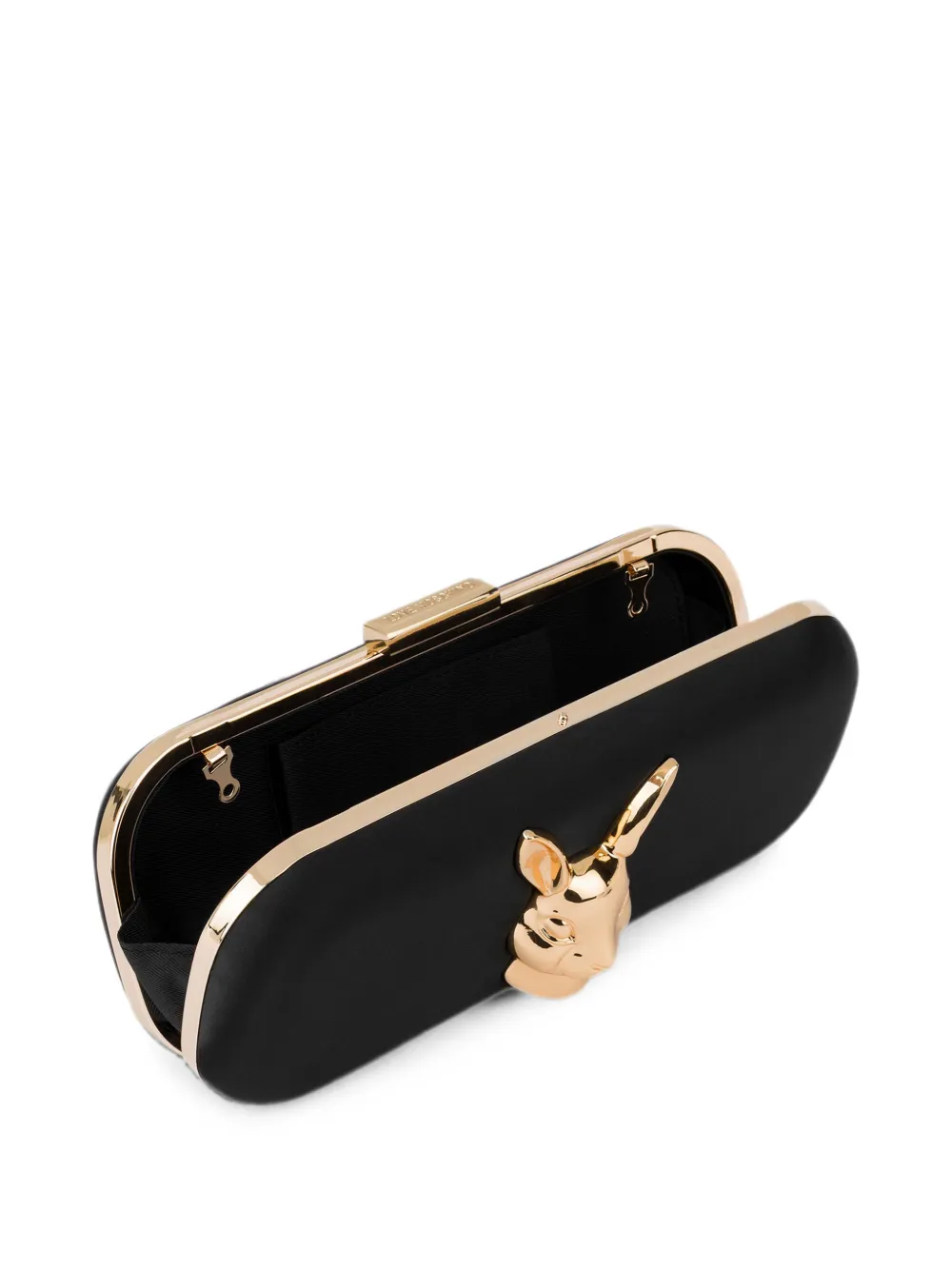 Love Moschino Clutch met konijnenplakkaat Zwart