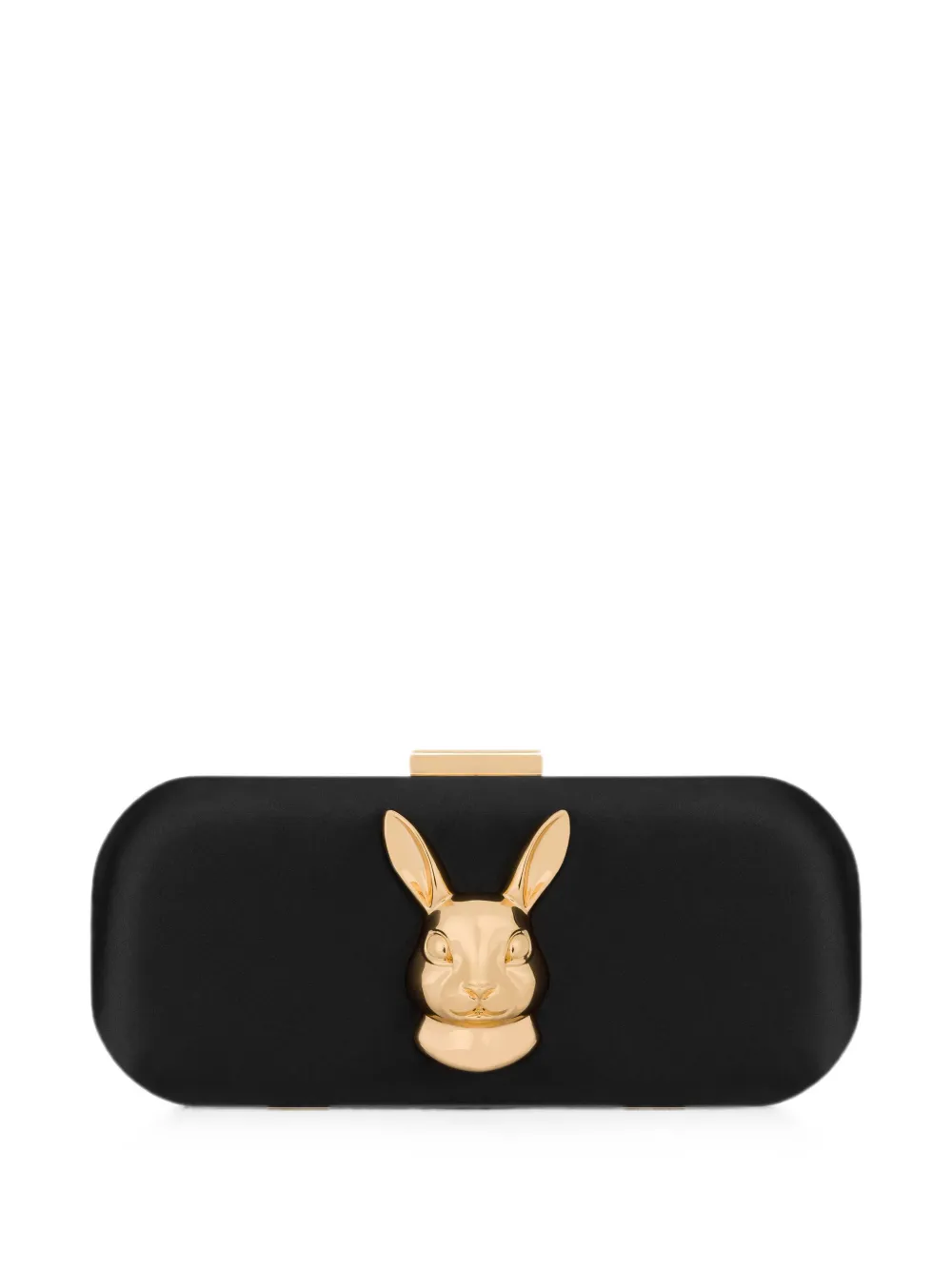 Love Moschino rabbit-plaque clutch bag - Nero