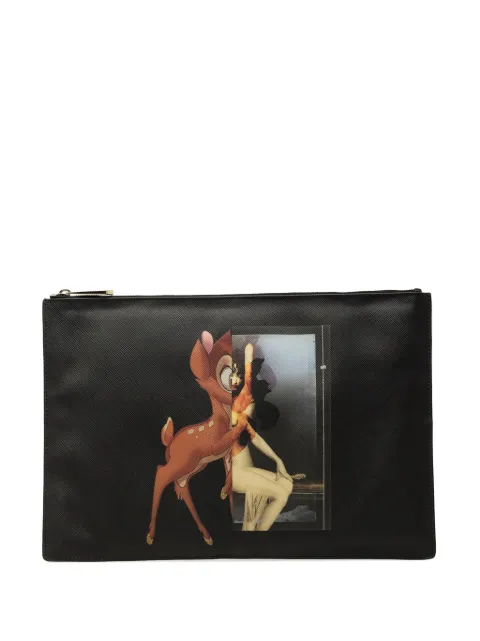 Givenchy Pre-Owned 2014 Bambi Printed Leather Zip clutch bag